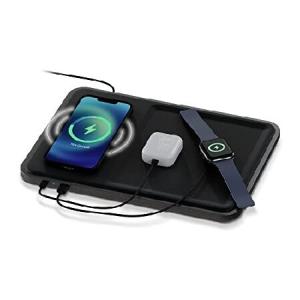 KeySmart ChargeTray 3-in-1 Wireless Charging Tray - EDC Tray with Wireless Accessory Charger - Wireless Charging Pad for Multiple Devices - Powers and