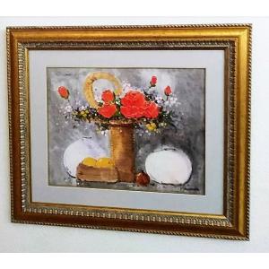 小林幸三「大沼」油絵 額縁外寸36.0x29.0x厚み6.0cm 絵 SM 22.7x15.8cm