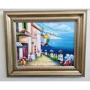 小林幸三「大沼」油絵 額縁外寸36.0x29.0x厚み6.0cm 絵 SM 22.7x15.8cm