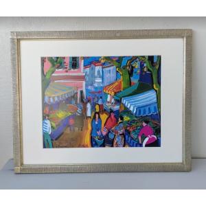 グスタフ・クリムト「母と子」 ポスター 額装品 額縁外寸72.5x91.5x2