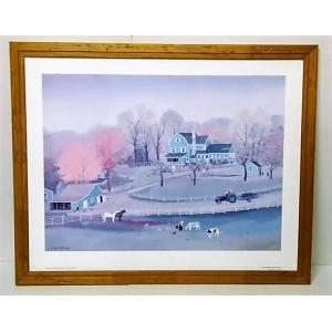 小林幸三「大沼」油絵 額縁外寸36.0x29.0x厚み6.0cm 絵 SM 22.7x15.8cm