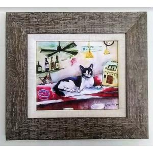 人物画 絵画 女性 花 銅版画 エッチング 山宮律子 「花と女」 額付き