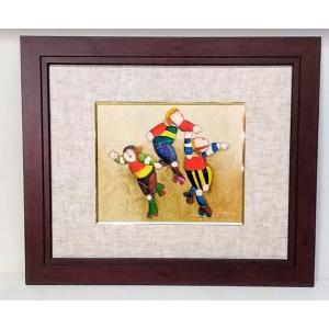 小林幸三「大沼」油絵 額縁外寸36.0x29.0x厚み6.0cm 絵 SM 22.7x15.8cm