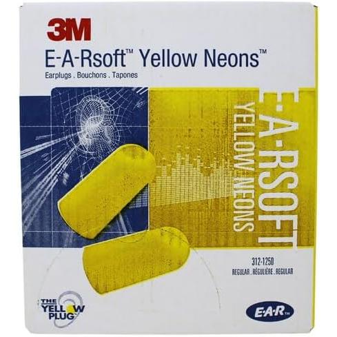 3M 耳栓 E-A-Rsoft Yellow Neons  312-1250, 200ペア/箱