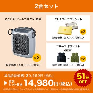 ここだん ヒートコネクト 2台セット パーソナ...の詳細画像1