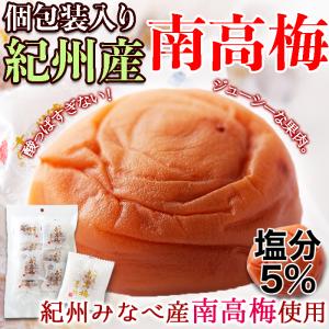 天然生活 紀州産南高梅  個包装 塩分5％ 梅干し おやつ