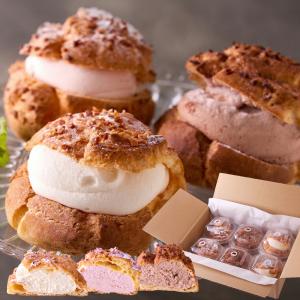 シュークリーム 6個セット 送料無料 冷凍 スイーツ ギフト 天然生活 カスタード チョコ ストロベリー 個包装 洋菓子 お取り寄せ
