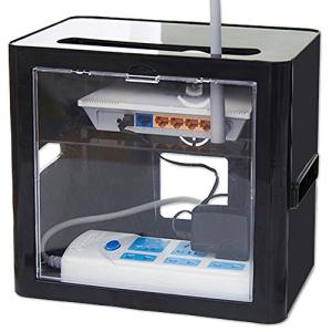 TSdrena ルーター 収納 ボックス  電源タップ ケーブル収納 ブラック PCM-ROERB-B