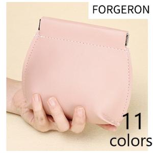 FORGERON PUレザー バネ口ポーチ Mサイズ マチなし 12×11cm バネポーチ