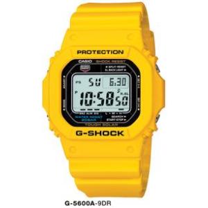 CASIO Gショック タフソーラ 腕時計  G-5600A-9DR　イエロー　（ソーラーバッテリー）｜shopkazu