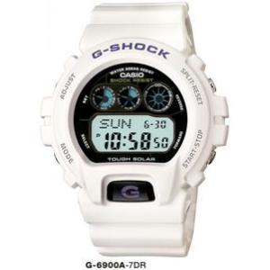 CASIO Gショック タフソーラ 腕時計  G-6900A-7DR　ホワイト　（ソーラーバッテリー）　G-6900A-7｜shopkazu