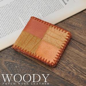 【WOODY】牛革ハンドメイドパッチワークウォレット 折財布/短財布｜shopkazu