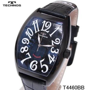 TECHNOS（テクノス） トノー型（樽型）レザーベルト メンズウォッチ/腕時計　T4460｜shopkazu