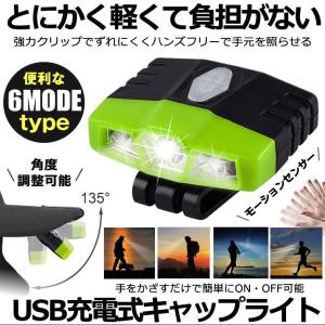 キャップライト ヘッドライト 明るい 充電式 ...の詳細画像1