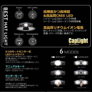 キャップライト ヘッドライト 明るい 充電式 ...の詳細画像2