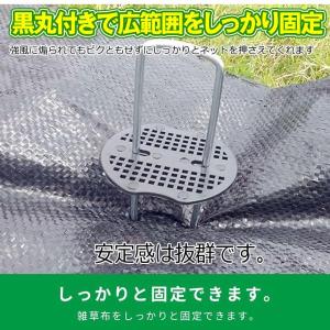 防草シート ピン Uピン杭 黒丸付 固定ピン ...の詳細画像3
