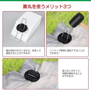 防草シート ピン Uピン杭 黒丸付 固定ピン ...の詳細画像4