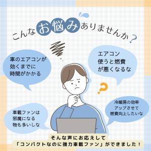 2個セット 車 扇風機 シート ファン 車載扇...の詳細画像2