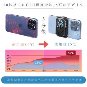 スマホ 冷却ファン 充電式 コードレス バッテ...の詳細画像5
