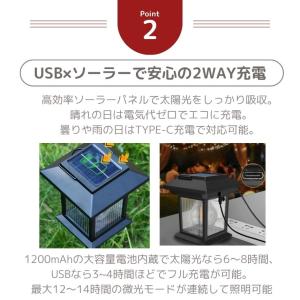 2個セット ソーラーライト 屋外 防水 センサ...の詳細画像5