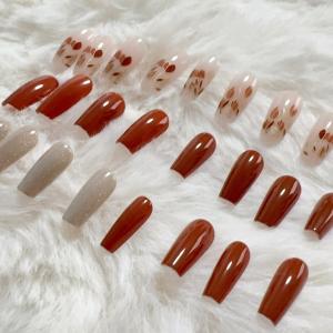 ネイルチップ ショート シンプル はな ピンク...の詳細画像3