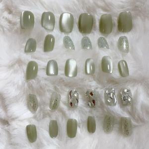 ネイルチップ ショート キラキラ シンプル ブ...の詳細画像2