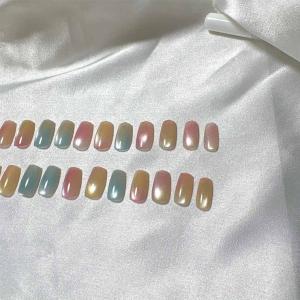 ネイルチップ ショート カラフル 可愛い つけ...の詳細画像4