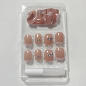 ネイルチップ きらきら ショート シンプル ハ...の詳細画像1