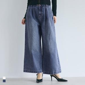 タックデニムパンツ