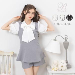 ボウタイシンプル半袖セットアップ 量産型 地雷系 夢展望 Rose（ローズ）