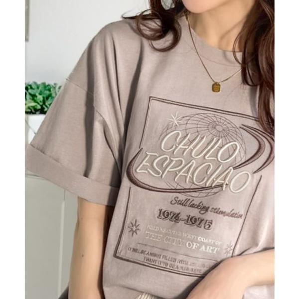 《JaVaジャバコラボ》シンプル派にも推したい！綿100％グラフィック刺繍Tシャツ（半袖）