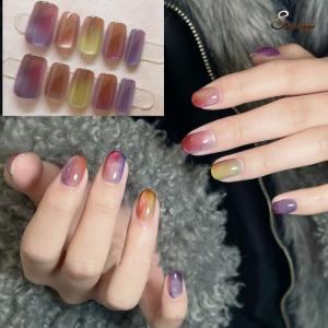 ネイルチップ ショート シンプル はな きらきら...の商品画像
