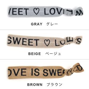 文字入りツイストバンド ヘアゴム クリップ ポ...の詳細画像4