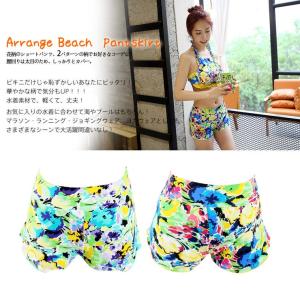 新作 レディース 水着 S/M/L/LL ショ...の詳細画像1