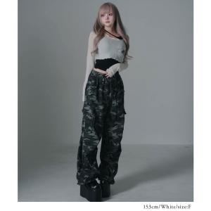 透けトップス×キャミ2点セット 韓国 夢展望 ...の詳細画像1