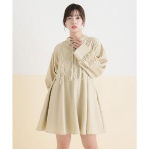 フレアシャツワンピース【大きいサイズ有】 韓国...の詳細画像3