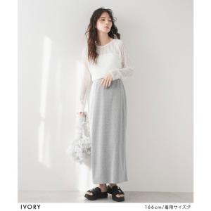 透かし編みシアーカットソー 韓国 夢展望の詳細画像1