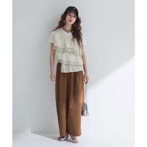ボリュームラッフルTシャツ 韓国 夢展望 bo...の詳細画像2