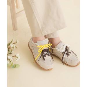 バイカラーカスタムシューレーススニーカー 韓国...の詳細画像2