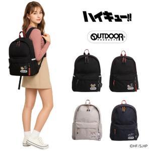 OUTDOORPRODUCTS ハイキュー リュックサック リュック 大容量 ユニセックス バッグ バック コラボ キャラクター プレゼント ギフト ブラック ODHQ104