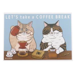 世にも不思議な猫世界 コレクター雑貨 L判絹目生写真 COFFEE blue ゼネラルステッカー コレクション雑貨 キャラクター グッズ
