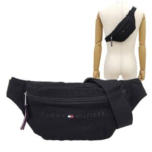TOMMY HILFIGER トミーヒルフィガー バッグ メンズ ボディバッグ コットン ブラック JACKSON FANNY PACK 69J2476002 TOMMY HILFIGER