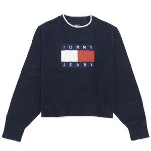 TOMMY HILFIGER トミーヒルフィガー スウェット セーター 長袖 レディース XS コットン ネイビー TJW TIPPING FLAG SWEATER EXT DW22316DARKNAVYXS TOMMY HILFIG