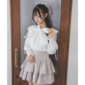 オリジナルハートチャーム付ビッグリボンツイード...の詳細画像4