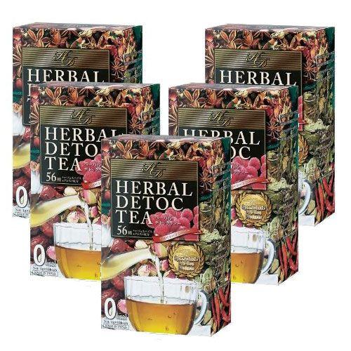 お買得5個セット ハーバル デトックティー ラズベリーフレーバー 4g*15包 BOXタイプ ×5個...