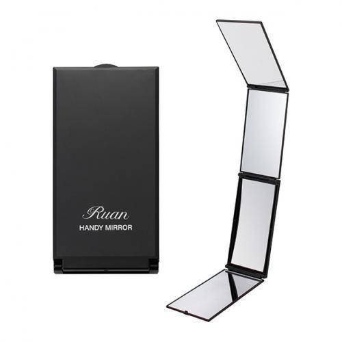 ルアン ハンディミラー 携帯四面鏡 三面鏡より便利！ スーパー ミリオンヘアー のお供に 凹面鏡付で...