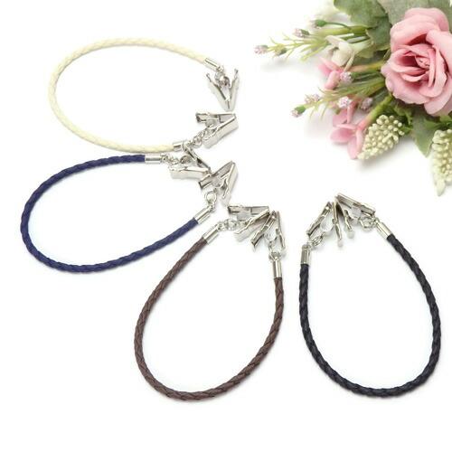 メール便 帽子クリップ 四つ編み ショート エコレザー レザー調 合皮 メンズ レディース ユニセッ...