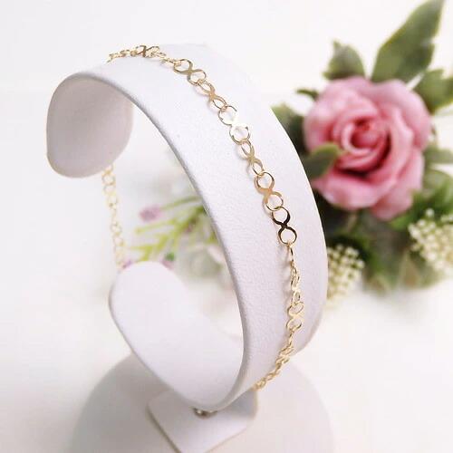 ブレスレット K10 ゴールド チェーン インフィニティエックス 10金 イエローゴールド ギフト ...