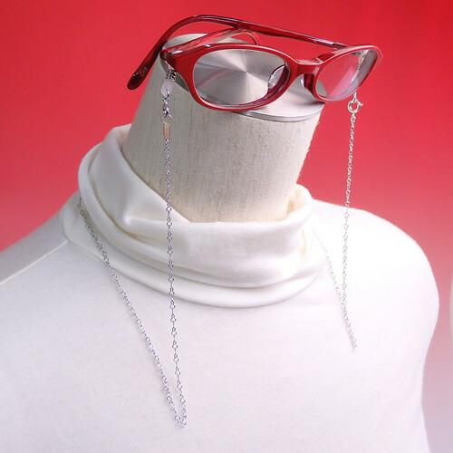 メガネチェーン 銀 ひょうたん型 シルバーチェーン 瓢箪 ネックレスにもなる 2WAY めがねチェー...