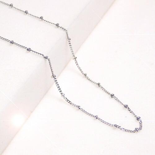 ギフトケース付き シルバーチェーン 70cm ロングネックレス カシメ玉付 喜平 チェーン 銀